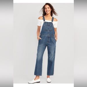 Women’s Size 12 Petite Slouchy Straight Overalls